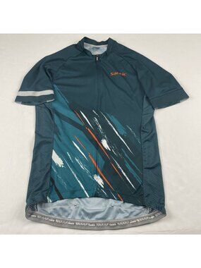 Santic Cycling Jersey Men’s M Bike Shirt Short Sleeve Full Zip Pockets